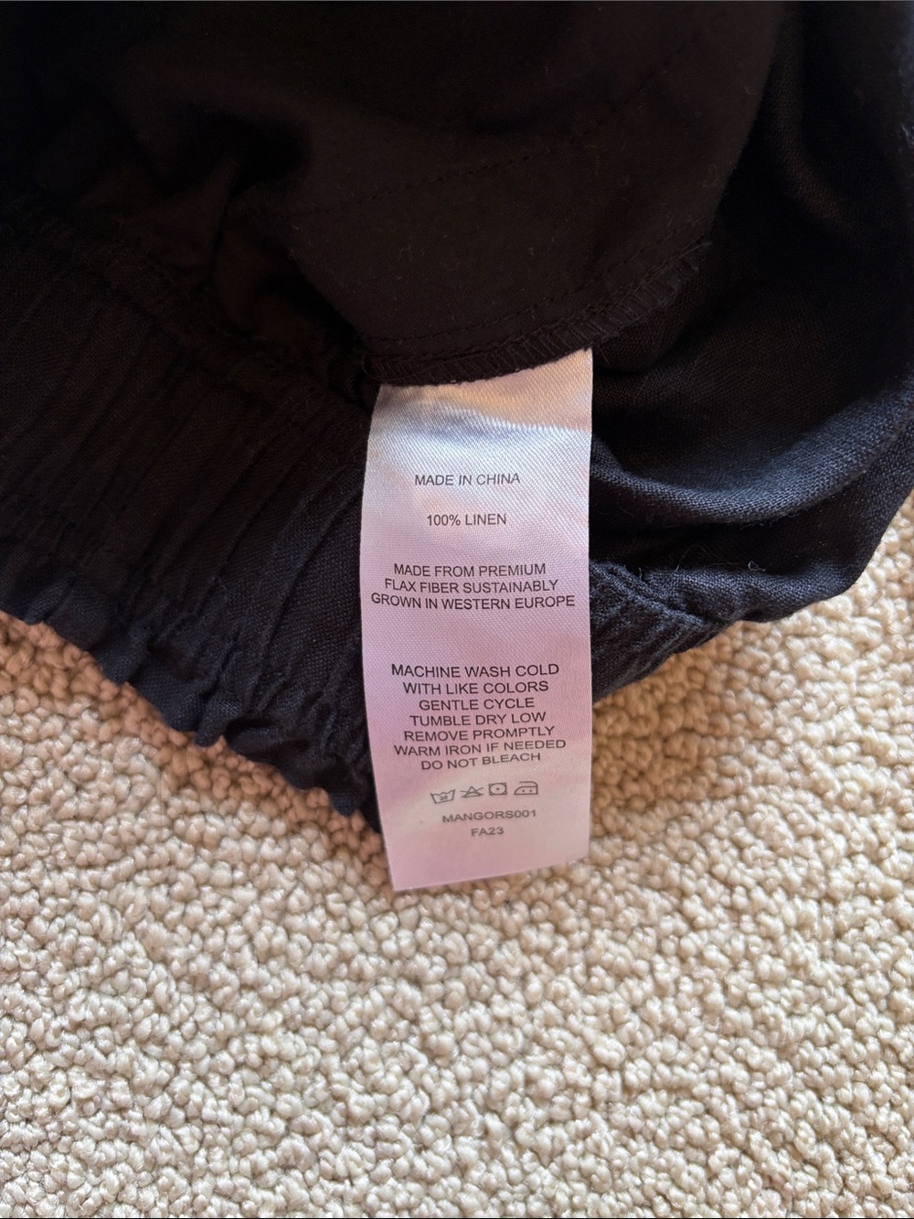 Quince 100% European Linen High Waisted Shorts Black Size XS - Picture 5 of 6